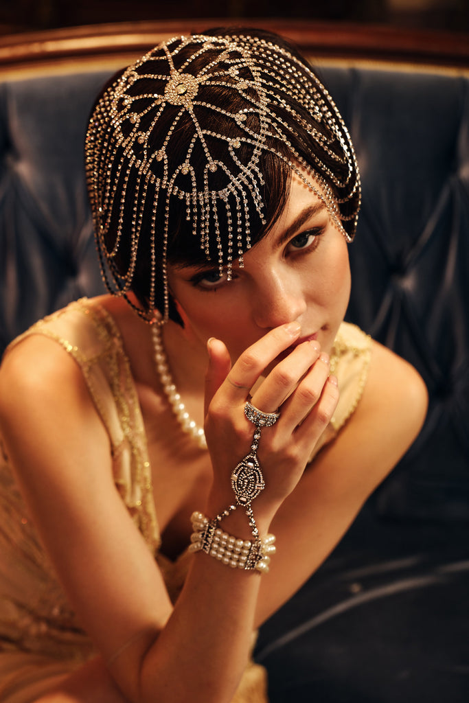 Multi-Layered Crystal Beaded Pearl Bracelet - Babeyond UK