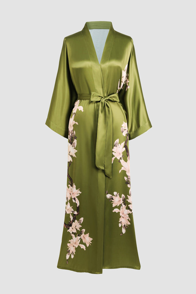 Floral Handpainted Kimono Robe - Babeyond UK