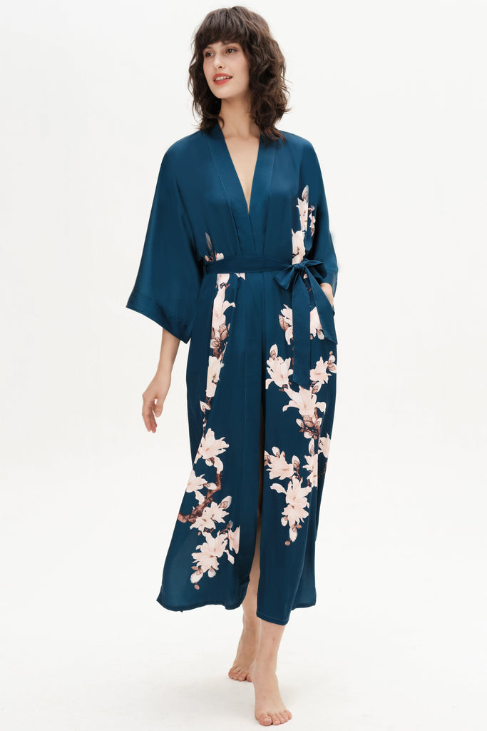 Floral Handpainted Kimono Robe - Babeyond UK