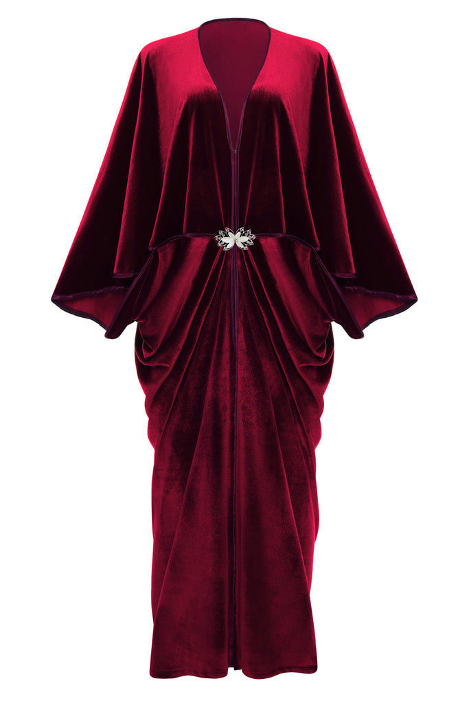 Batwing Sleeve Art Deco Robe Dress - Babeyond UK