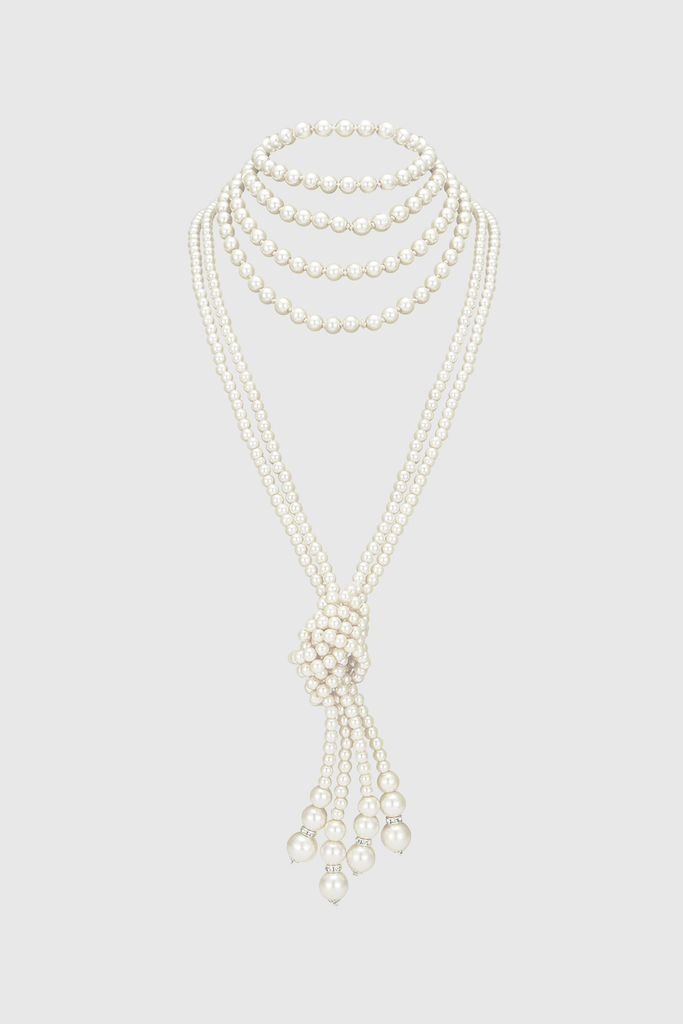 Exclusively Luxury Knotted Pearl Necklace - Babeyond UK