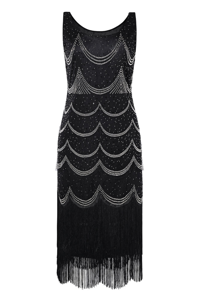 Vintage Geometric H-line Flapper Dress - Babeyond UK