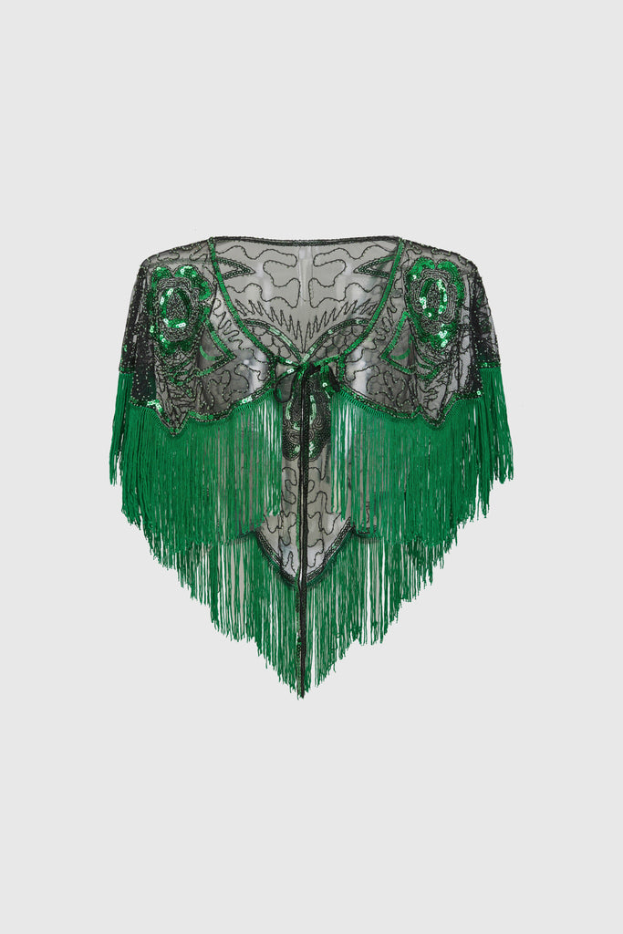 1920s Beaded Sequin Gatsby Shawl - Babeyond UK