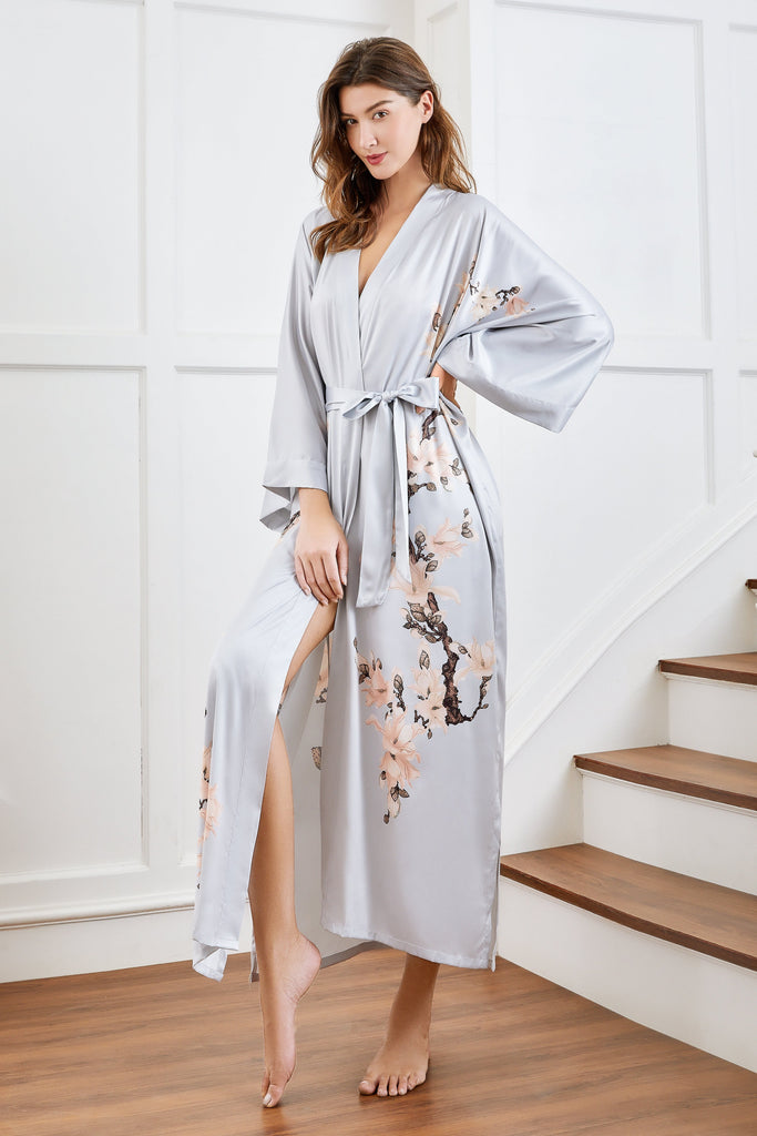 Floral Handpainted Kimono Robe - Babeyond UK