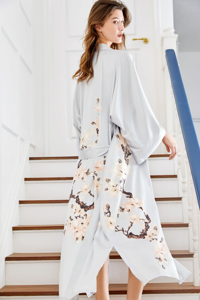Floral Handpainted Kimono Robe - Babeyond UK