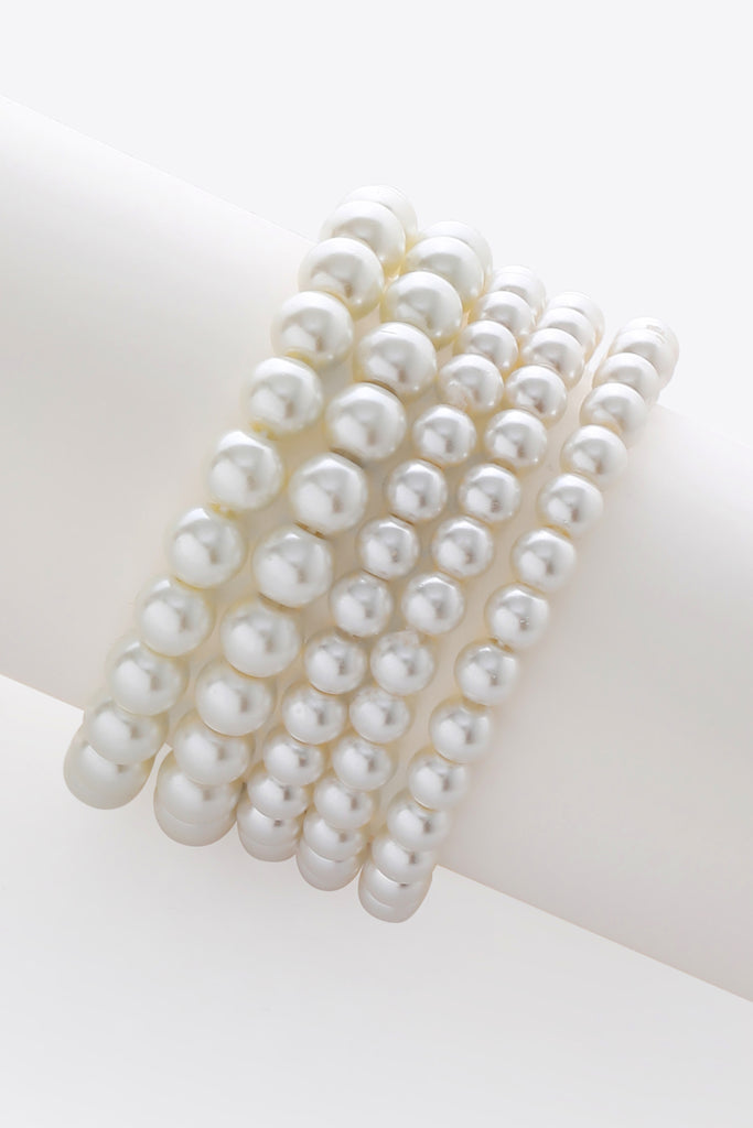 Adjustable Five Strand Pearl Bracelet - Babeyond UK