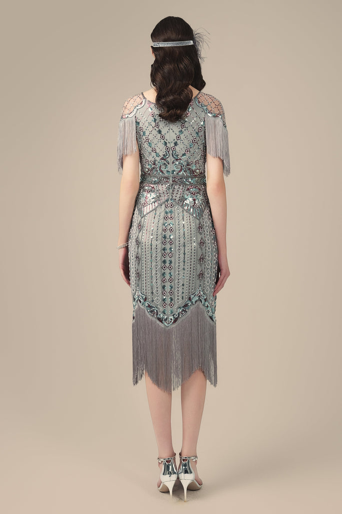 Art Deco Sparkle Fringe Flapper Dress - Babeyond UK