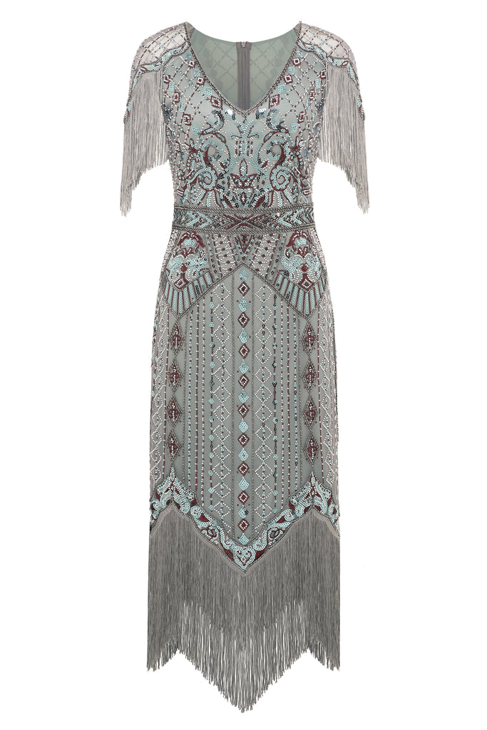 Art Deco Sparkle Fringe Flapper Dress - Babeyond UK