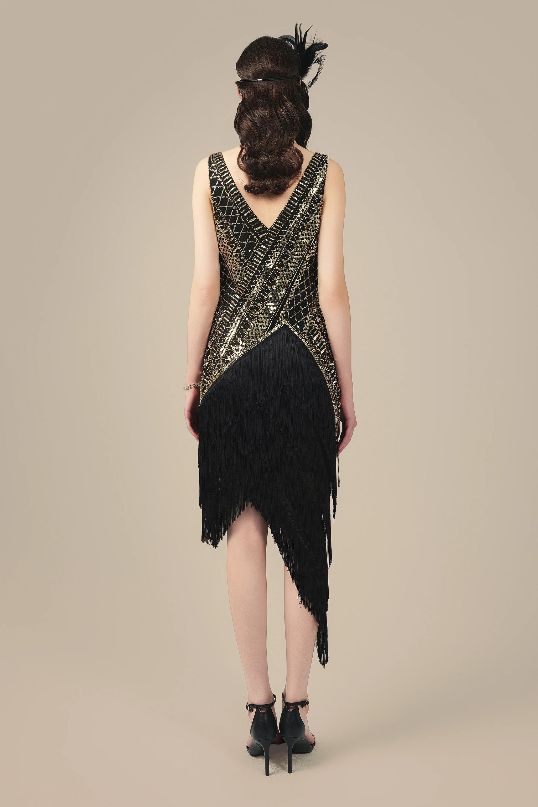 Shop 1920s Dresses - Multi-Layered Fringe Flapper Dress | BABEYOND   Babeyond UK