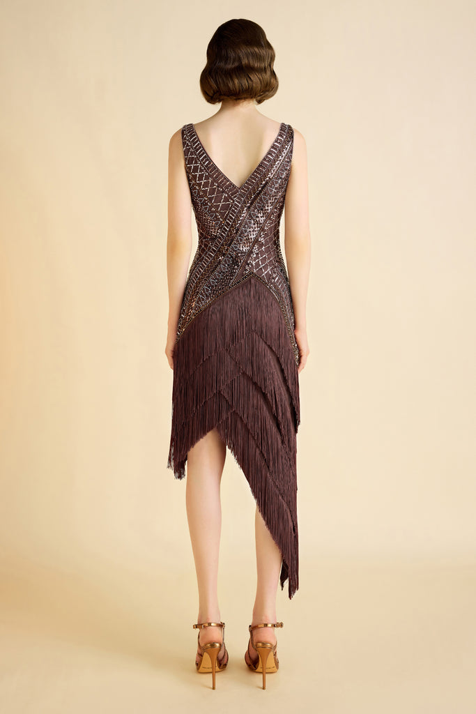 Asymmetrical Multi-Layered Fringe Flapper Dress - Babeyond UK