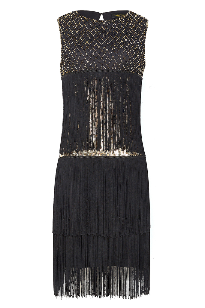 Tiered Tassel Vintage Gatsby Dress - Babeyond UK