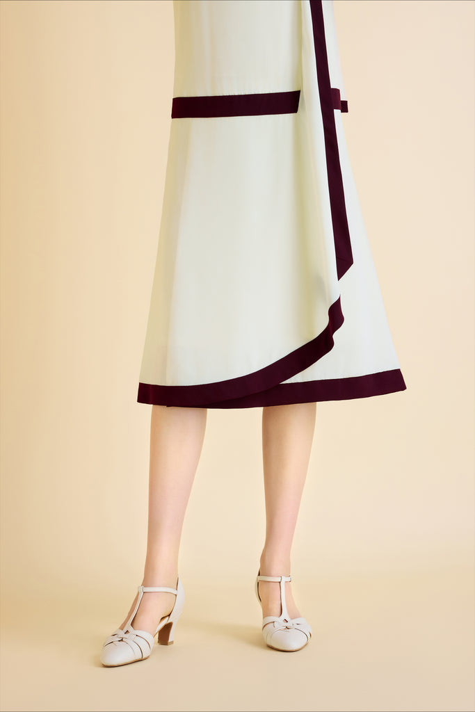 Cascading Ruffle Color Block Day Dress - Babeyond UK