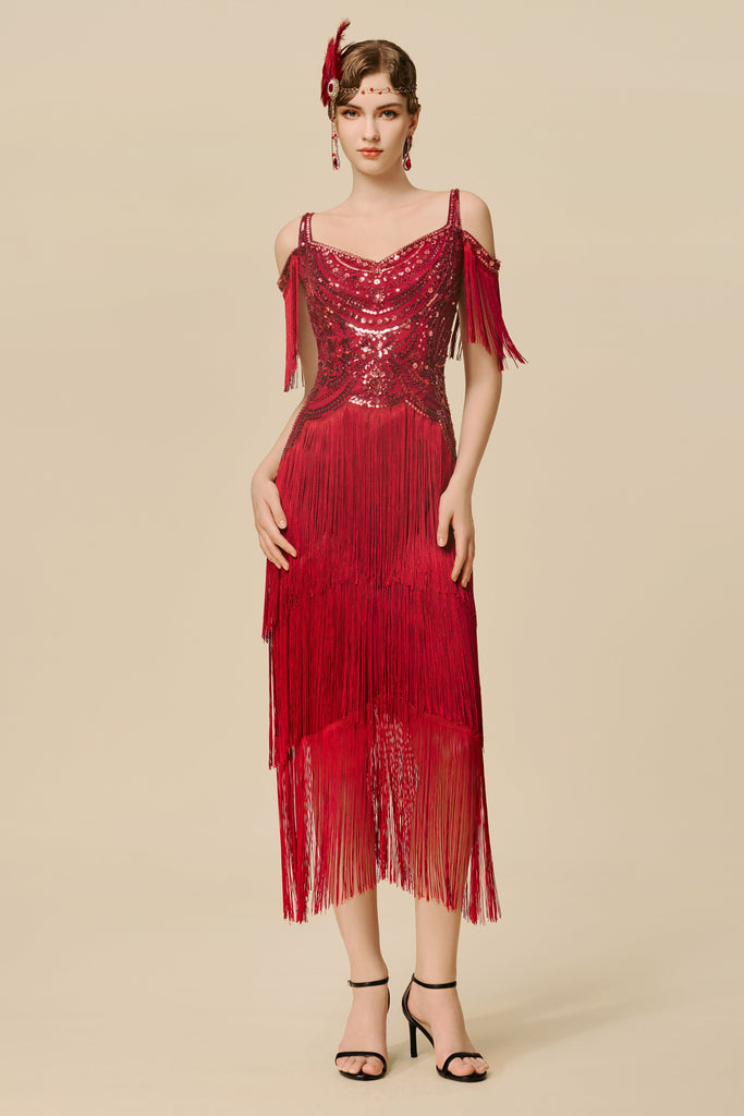 Charleston Shine Fringe Flapper Dress - Babeyond UK