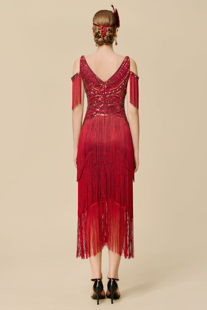 Charleston Shine Fringe Flapper Dress - Babeyond UK