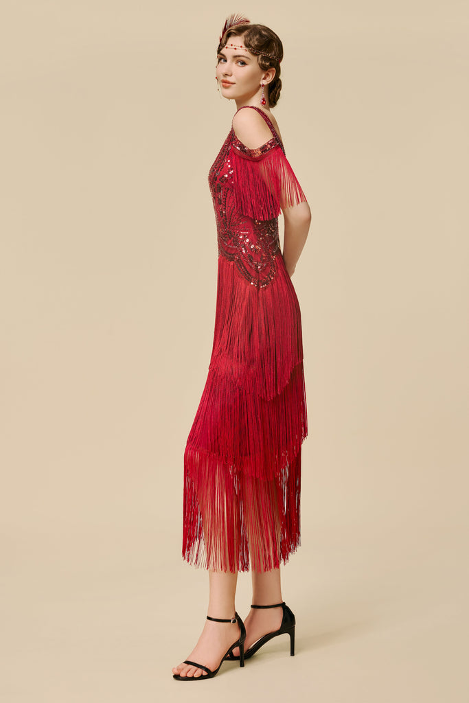 Charleston Shine Fringe Flapper Dress - Babeyond UK