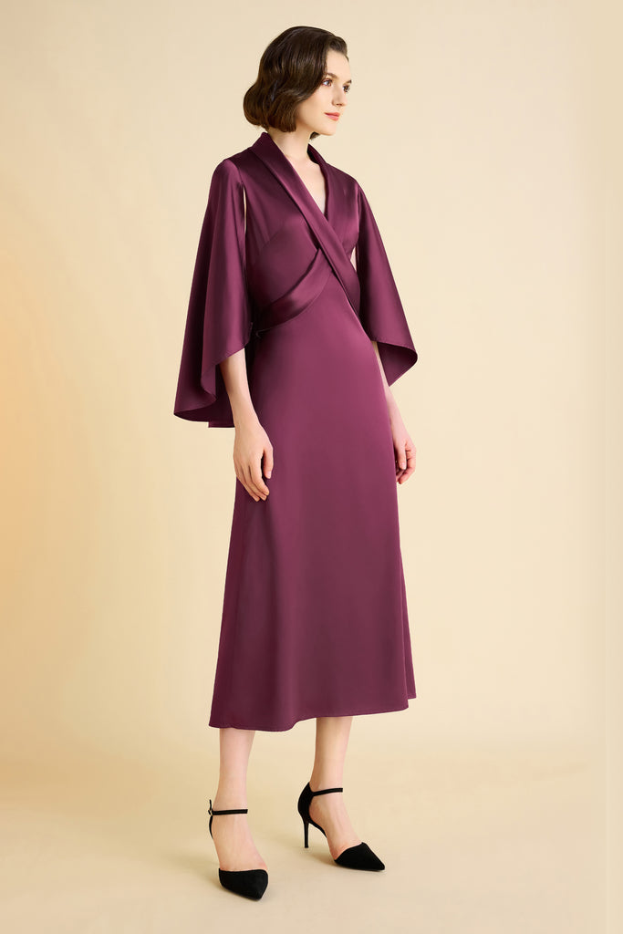 Elegant Cross-Neck A-Line Evening Gown - Babeyond UK