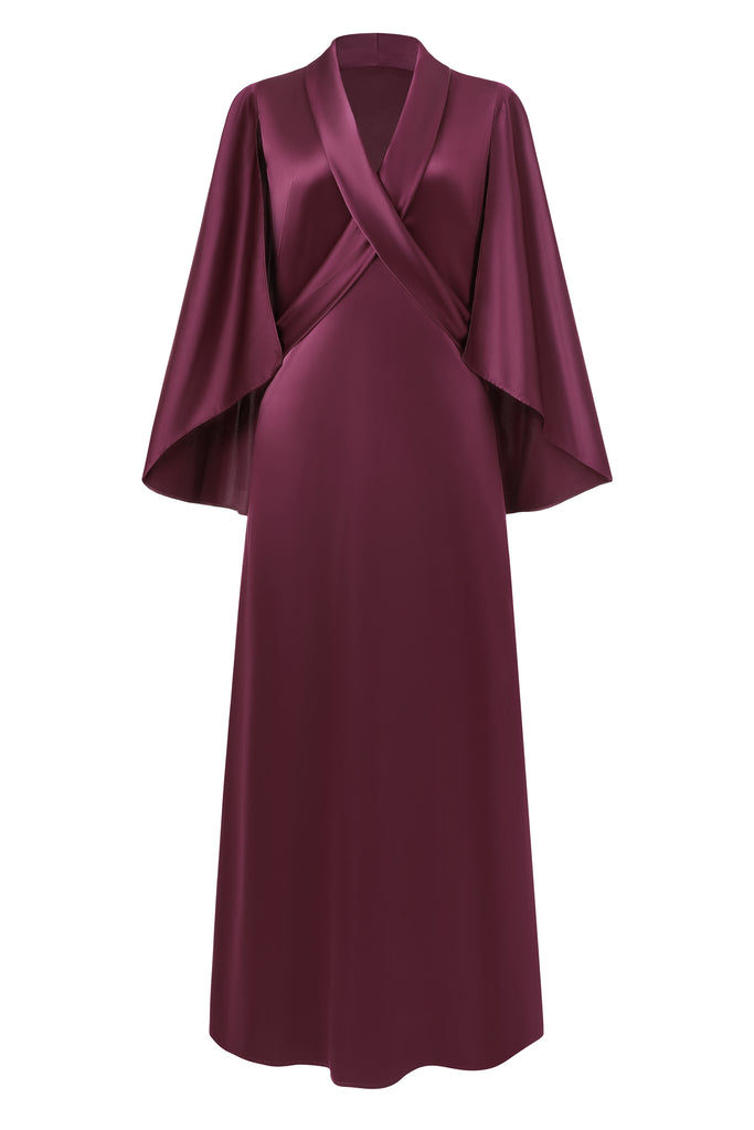 Elegant Cross-Neck A-Line Evening Gown - Babeyond UK