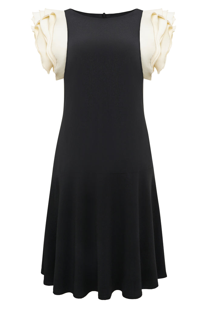 Elegant H-Line Drop Waist Flowing Cocktail Dress - Babeyond UK