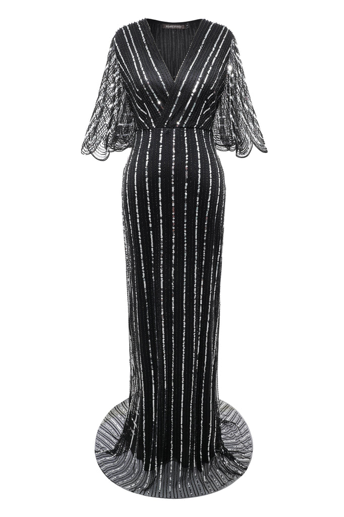 Zouzou Embellished Sequin Evening Gown - Babeyond UK