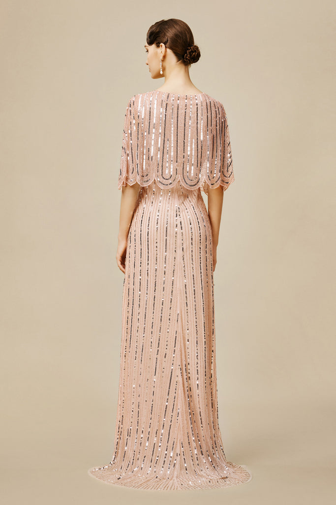 Zouzou Embellished Sequin Evening Gown - Babeyond UK