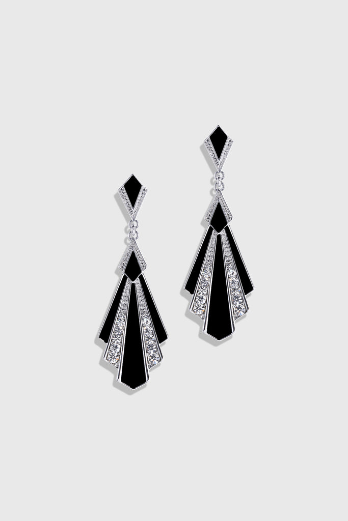 Geometric Crystals Color Block Earrings - Babeyond UK