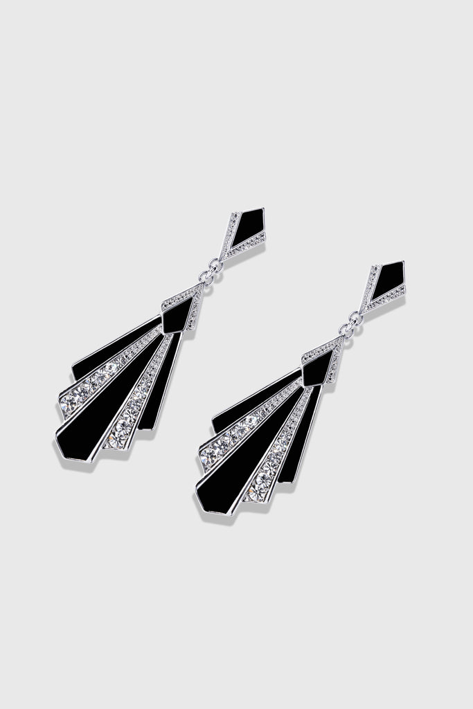 Geometric Crystals Color Block Earrings - Babeyond UK