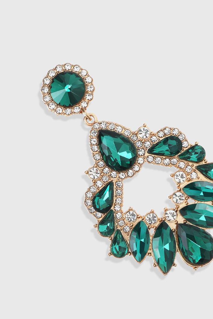 Glamorous Emerald Chandelier Earrings - Babeyond UK