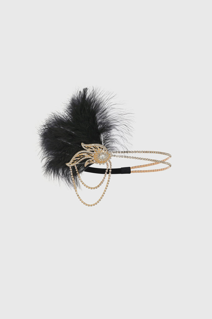 Gorgeous Feather Rhinestone Headband - Babeyond UK