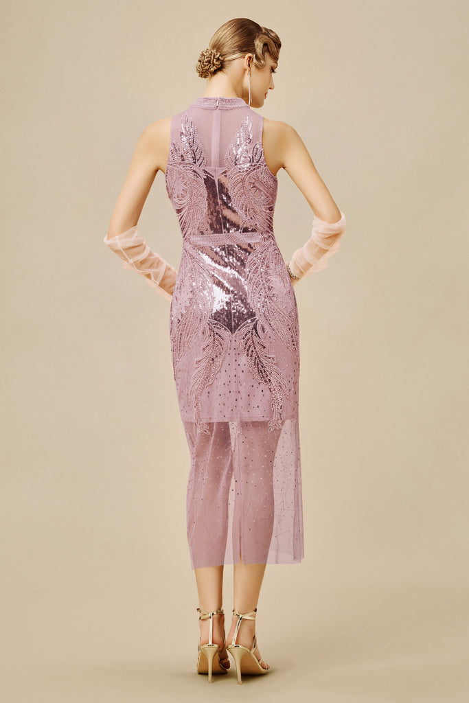 La Revue Nègre Feather Beading Evening Gown - Babeyond UK