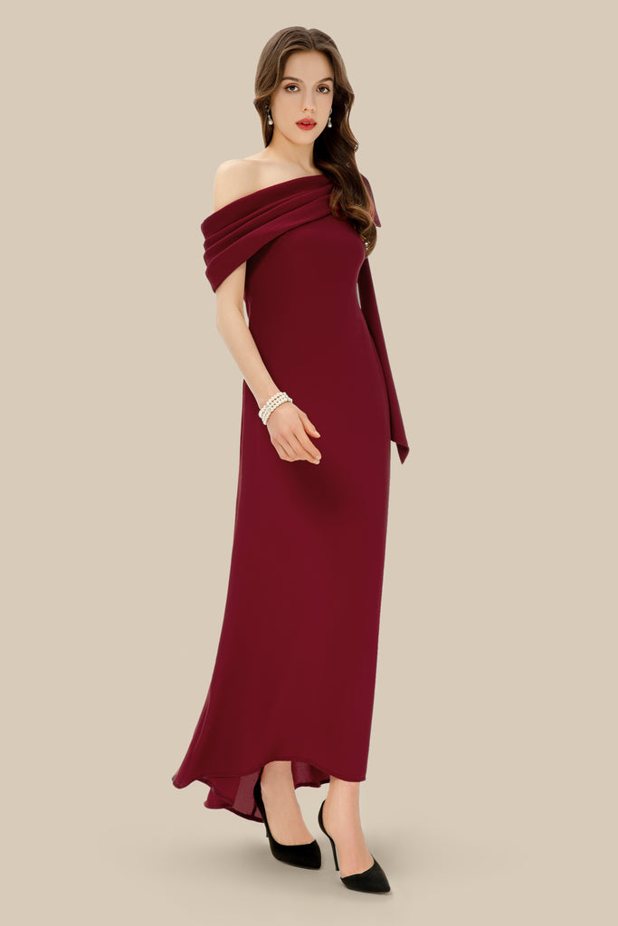 Modern Glamour Off-Shoulder Evening Gown - Babeyond UK