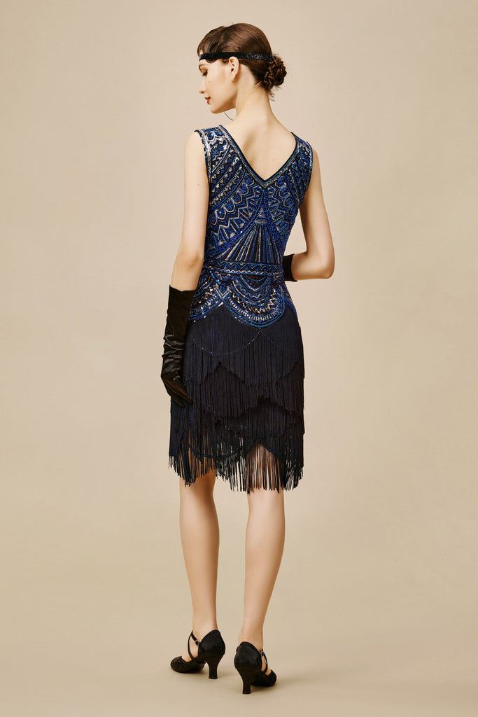 Princesse Tam Tam Art Deco Beaded Flapper Dress - Babeyond UK