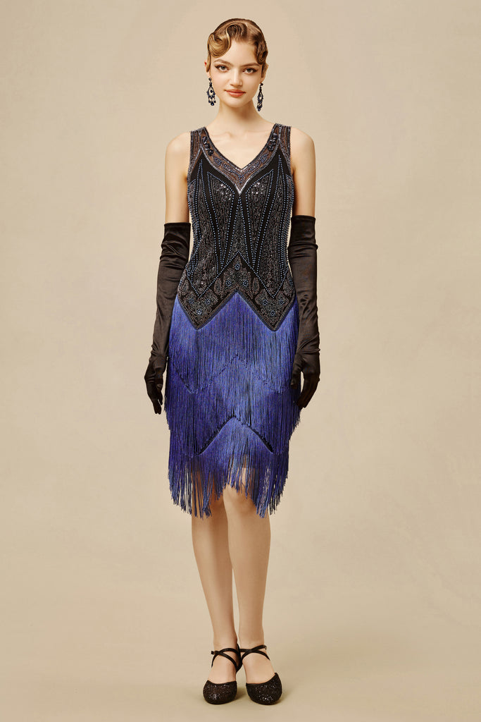 Princesse Tam Tam Beaded Sequins Flapper Dress - Babeyond UK