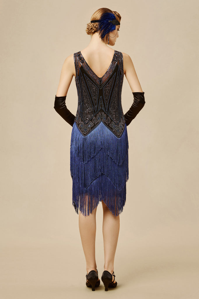 Princesse Tam Tam Beaded Sequins Flapper Dress - Babeyond UK