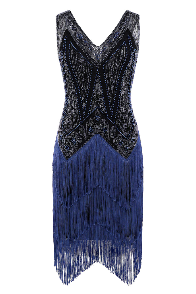 Princesse Tam Tam Beaded Sequins Flapper Dress - Babeyond UK