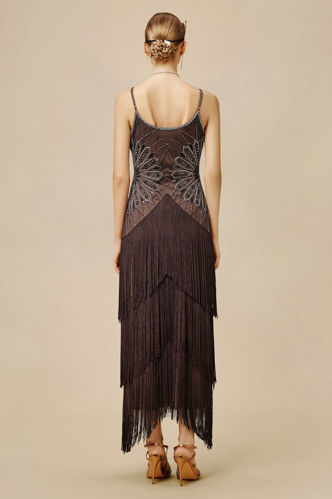 Princesse Tam Tam Geometric Fringe Evening Gown - Babeyond UK