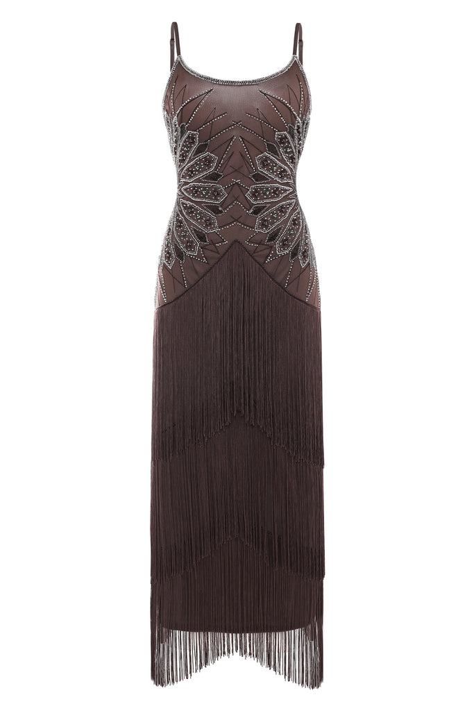 Princesse Tam Tam Geometric Fringe Evening Gown - Babeyond UK