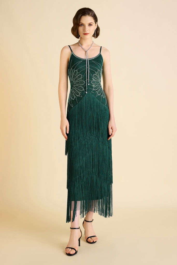 Princesse Tam Tam Geometric Fringe Evening Gown - Babeyond UK