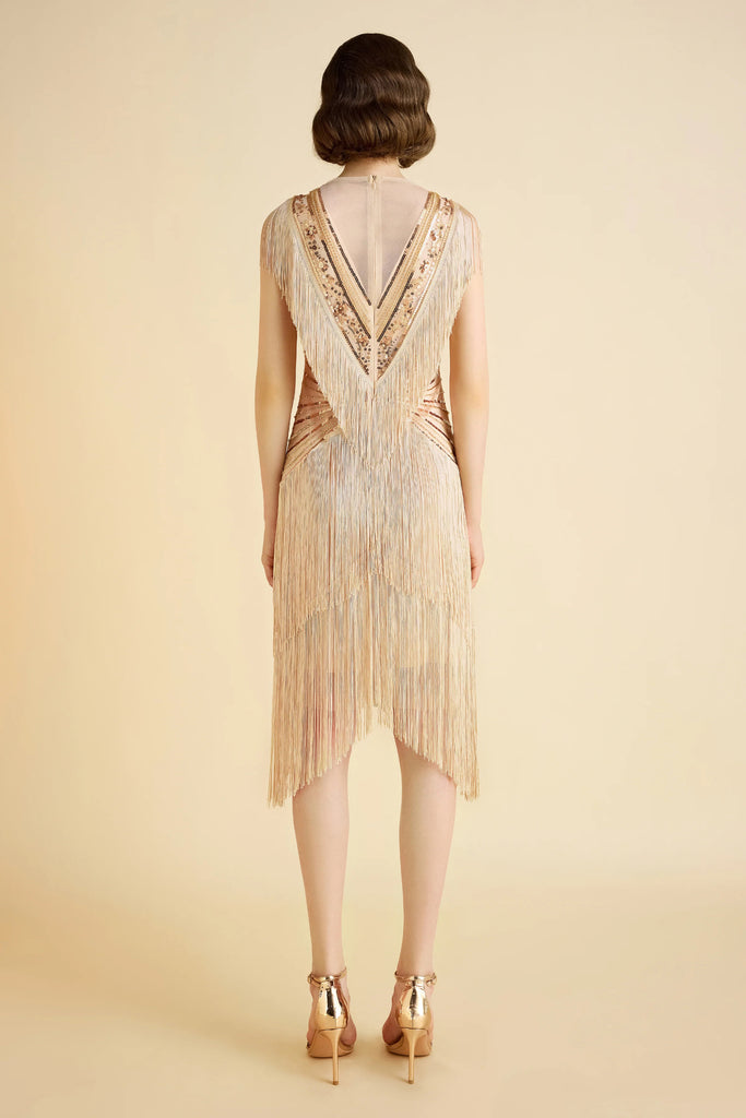 Radiant Sequin-Embellished Fringe Flapper Dress - Babeyond UK