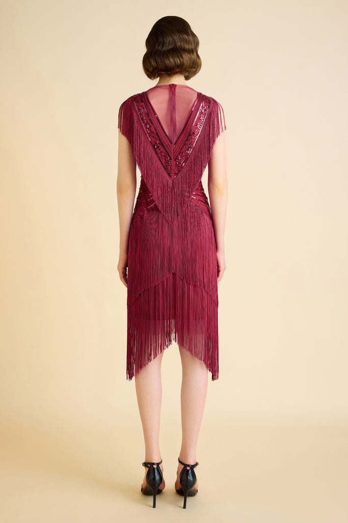 Radiant Sequin-Embellished Fringe Flapper Dress - Babeyond UK