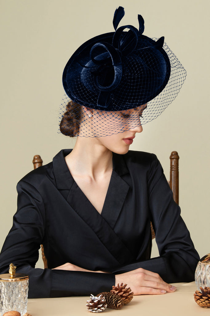 Retro Veil Tea Party Fascinator - Babeyond UK