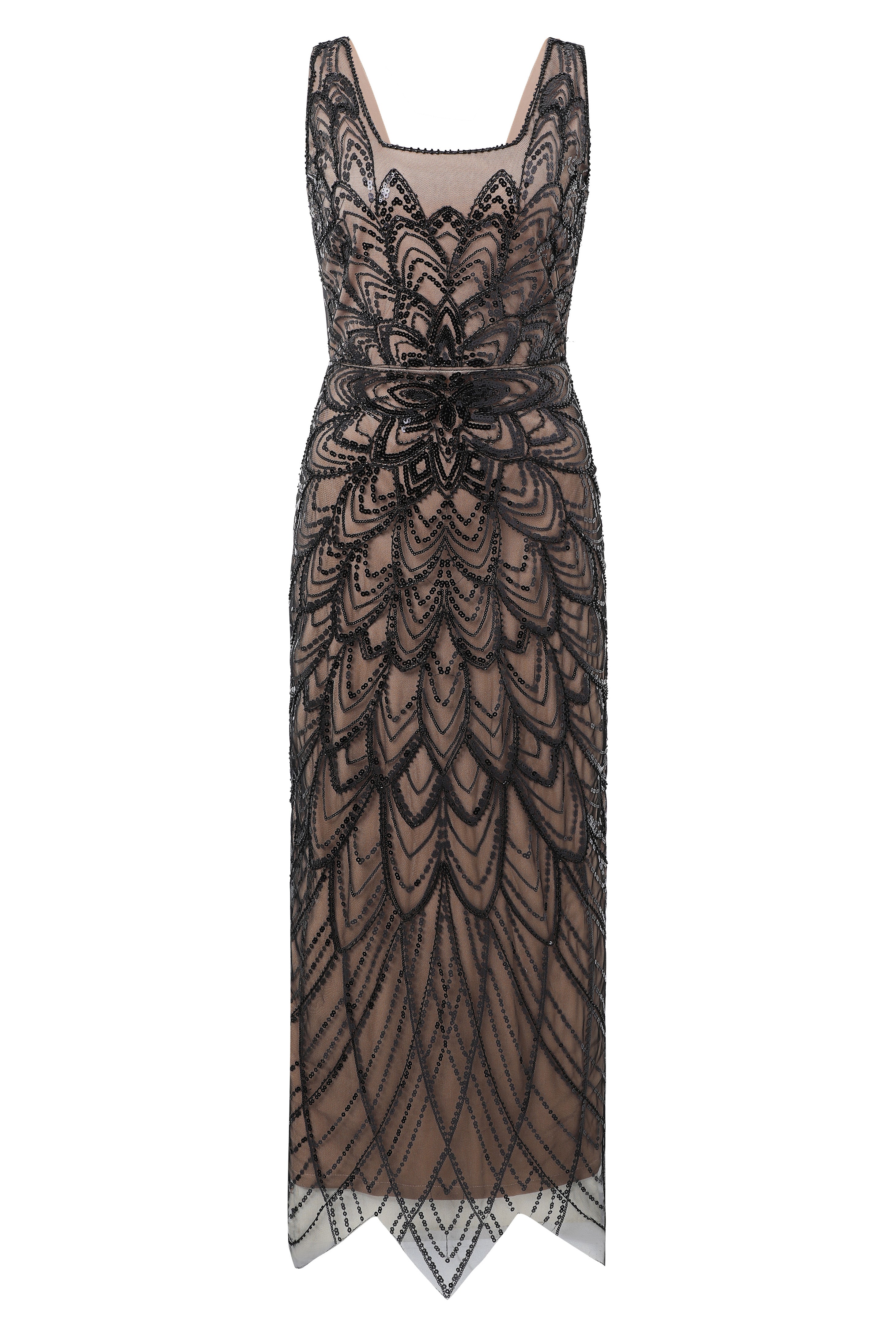 Shop 1920s Dresses - Floral Sequin-Accented Dress | BABEYOND Babeyond UK Shop 1920s Dresses - Floral Sequin-Accented Dress | BABEYOND Babeyond UK