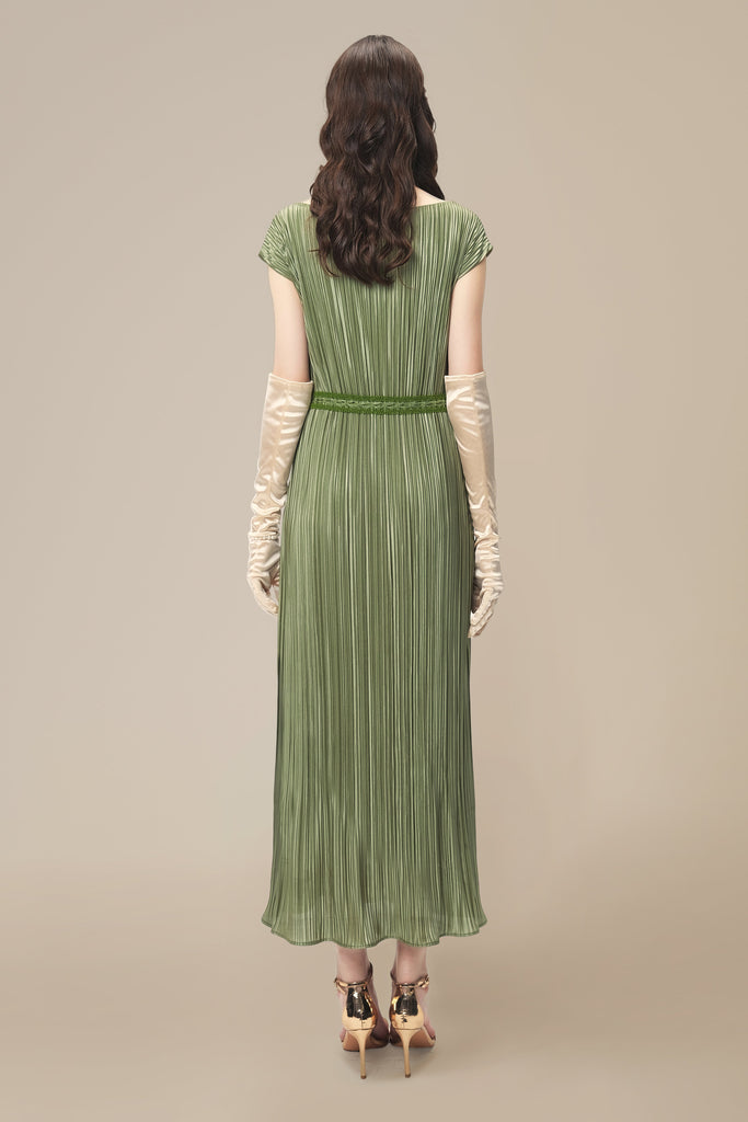 Tea Hour Ripple Pleated Day Dress - Babeyond UK