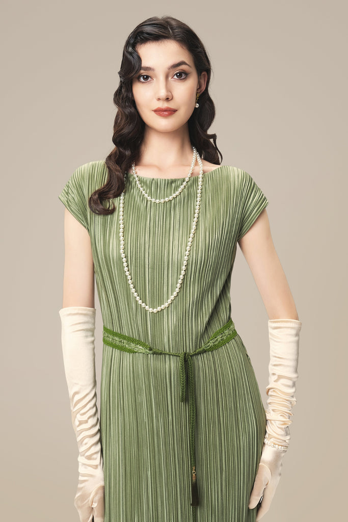 Tea Hour Ripple Pleated Day Dress - Babeyond UK