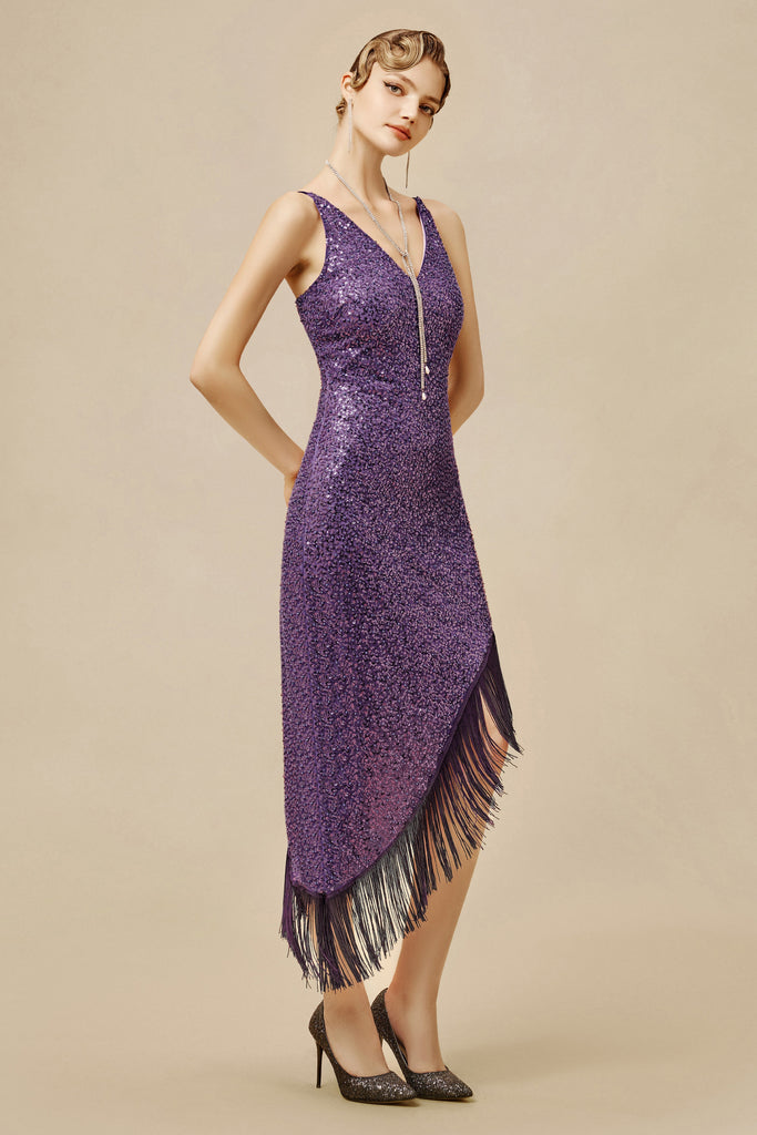 The Story of an Awakening Beading Fringe Evening Gown - Babeyond UK