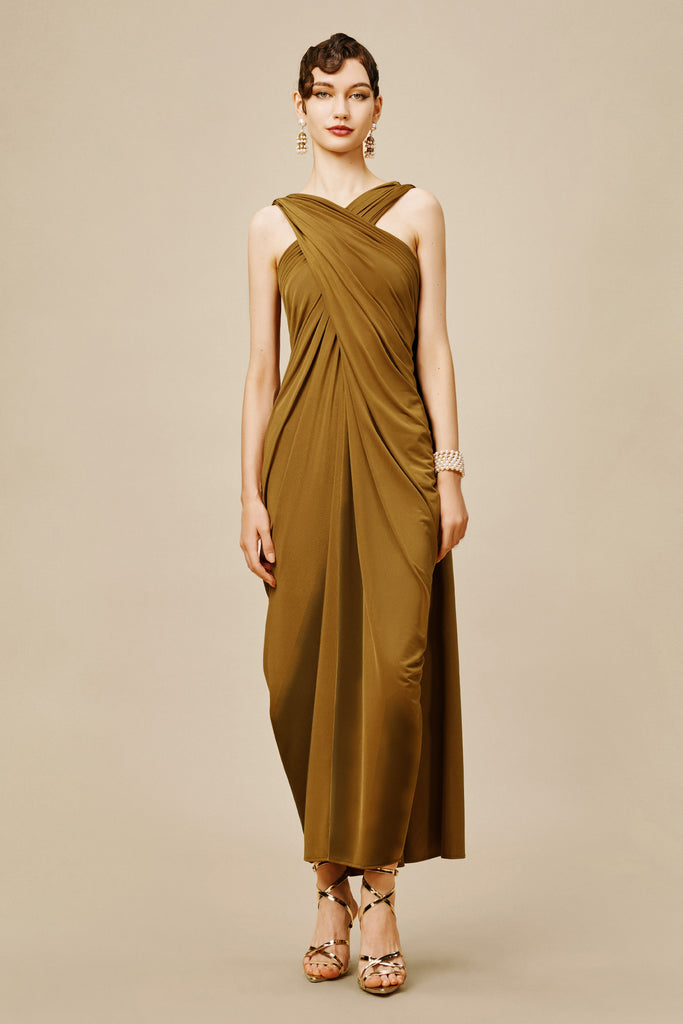 The Story of an Awakening Crisscross-Draped Evening Gown - Babeyond UK