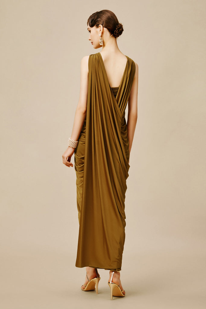 The Story of an Awakening Crisscross-Draped Evening Gown - Babeyond UK