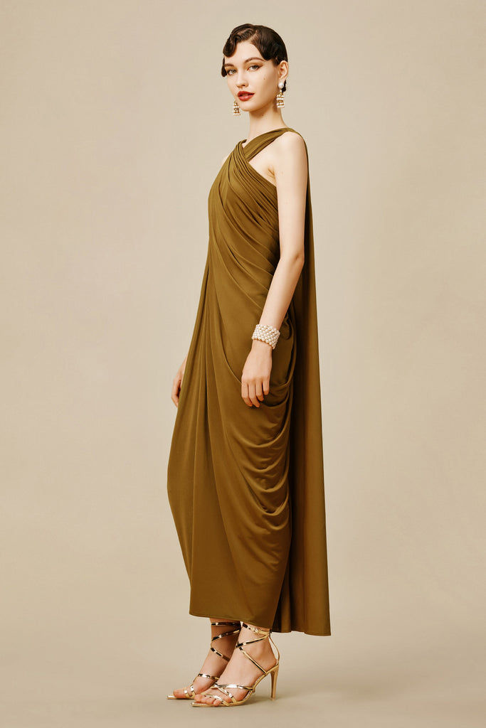 The Story of an Awakening Crisscross-Draped Evening Gown - Babeyond UK