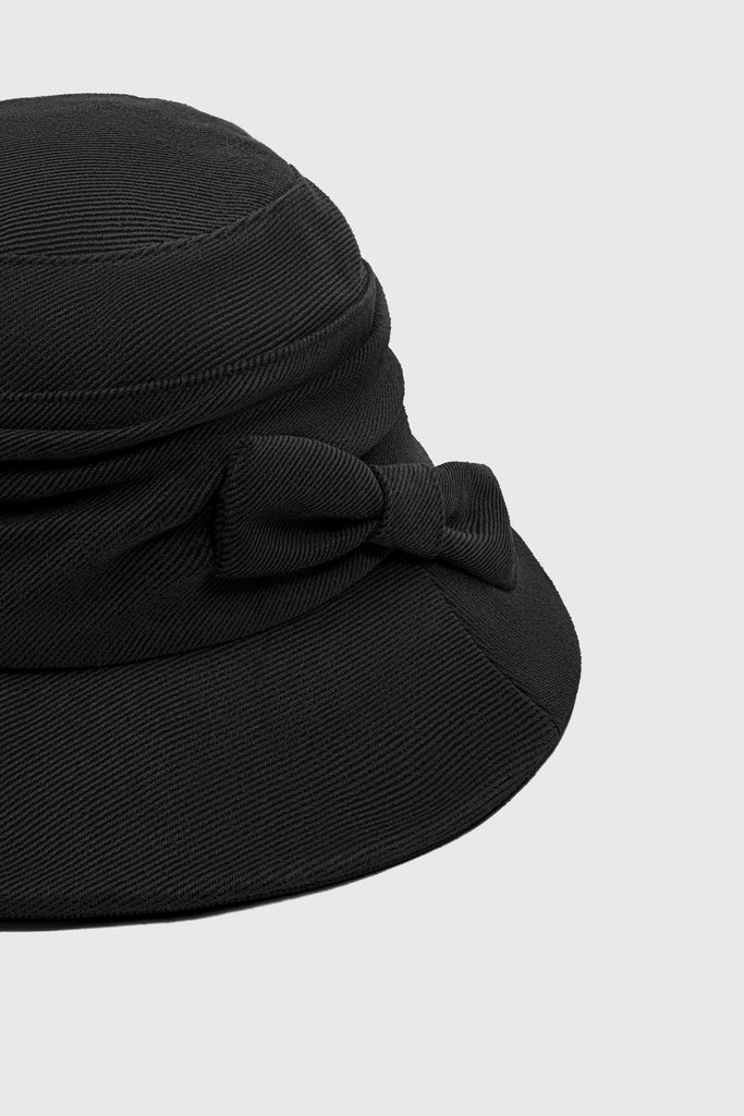 Bow-Trimmed Wide Brim Bucket Hat - Babeyond UK