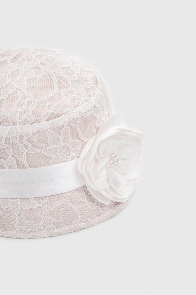 Elegant Lace Floral Gatsby Hat - Babeyond UK