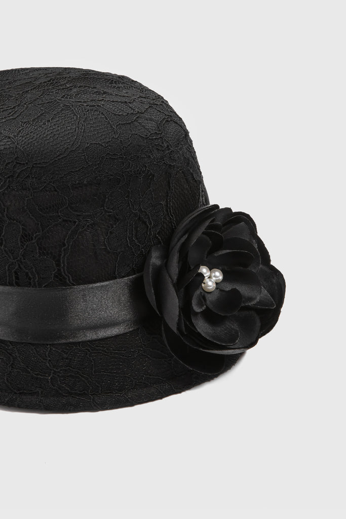 Elegant Lace Floral Gatsby Hat - Babeyond UK